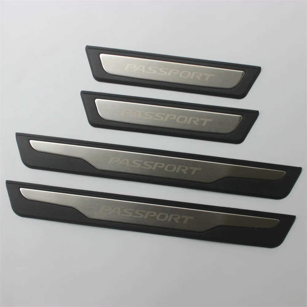

Car Styling Stainless Steel Door Sill Scuff Plate Guard Protector Trim For Honda Passport 2019-2022