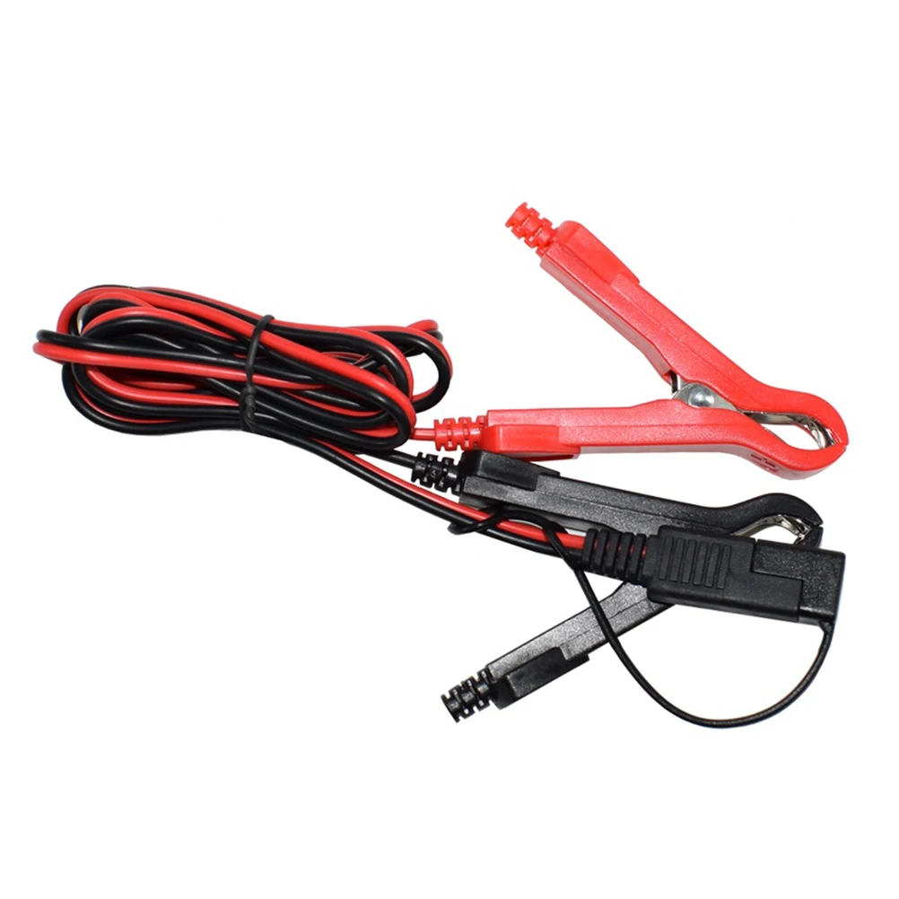 

100Cm Sae to Alligator Clips Adapter Cable Motorcycle 12V 10A Inline Fuse Cable for Solar Panel Car Controller