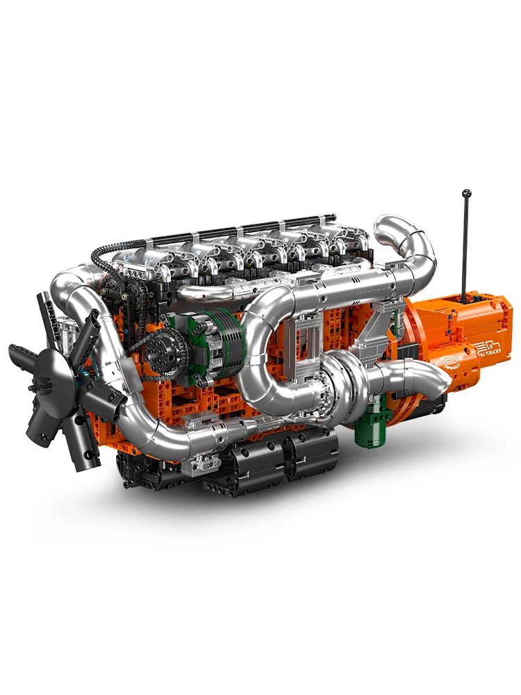 Mould King 10200 Technische Auto Motor Speelgoed De Gemotoriseerde Zware Truck Motor Transmissie Bouwblok Kinderen Kerstcadeau - afbeelding 2