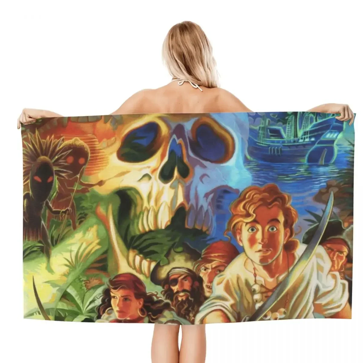 The Secret Of Monkey Island Absorbent Microfiber Bath Beach Towel Quick Drying Adventure Action Game Shower Sports Towels
