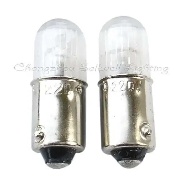 Ba9s T10x28 220 فولت نيون أحمر أصفر أخضر ضوء المصباح الكهربي شحن مجاني A124