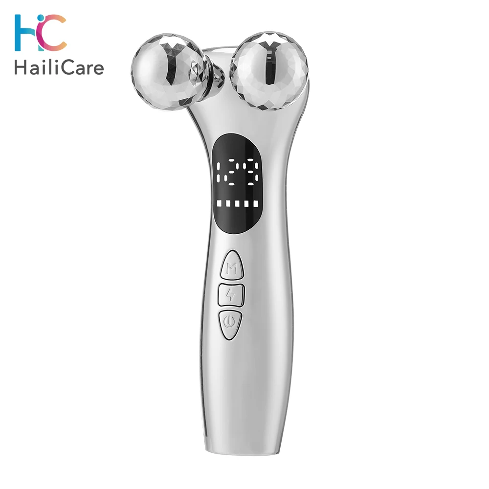 EMS Massage Roller Double Chin Removal Facial Lifting Firming Body Shaping Roller Skin Rejuvenation Anti-Wrinkle Beauty Device