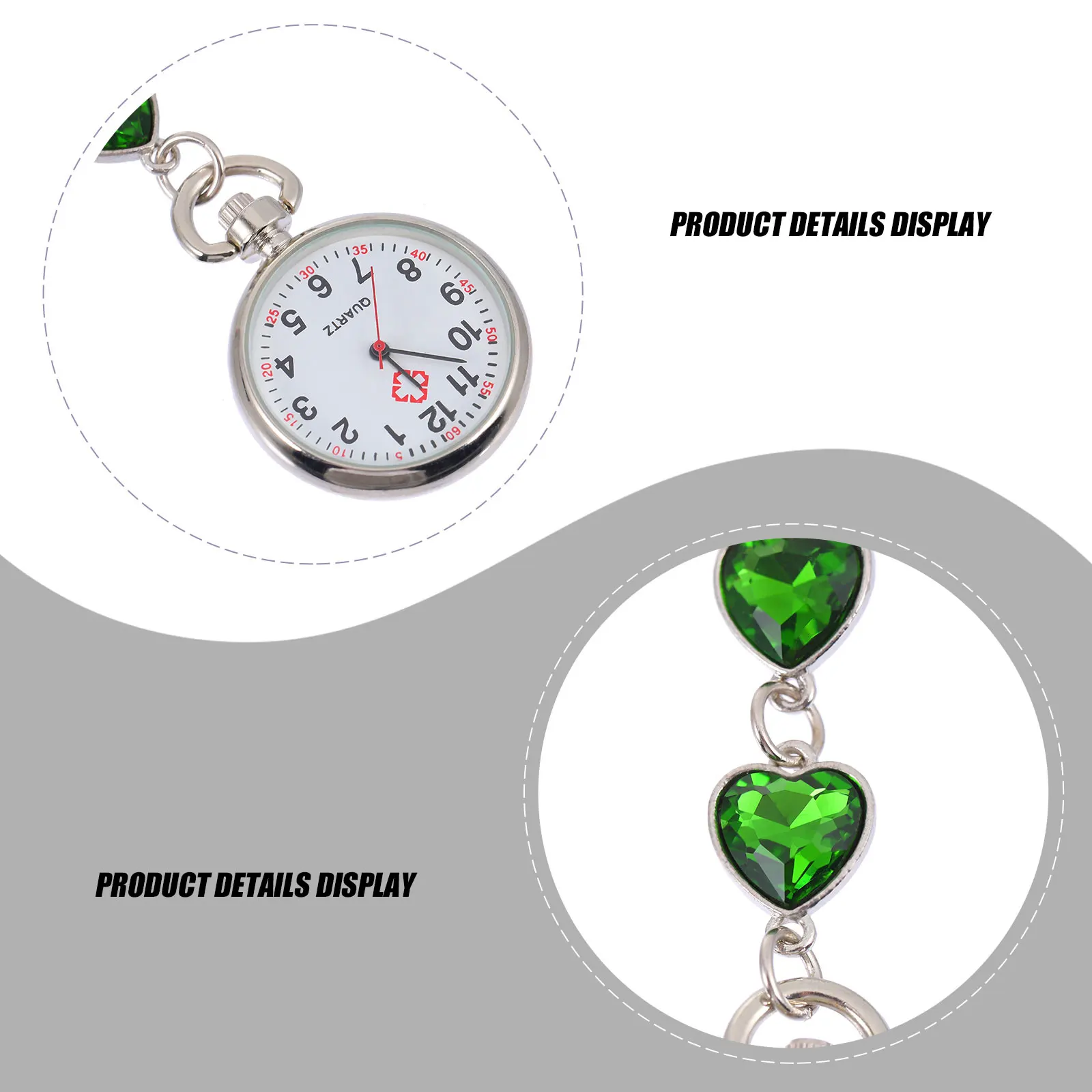 

Nurse Watch for Women Fob Quartz Hanging Clock Lapel Design Safe Material Practical Timepiece Healthcare Workers Fashionable
