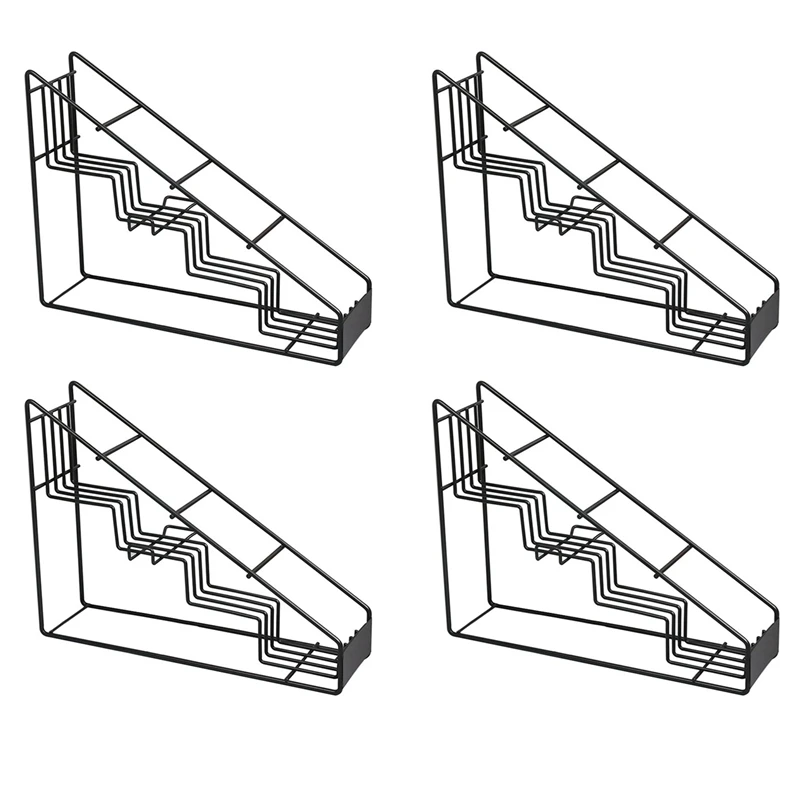 4X Bottle Wire Display Rack Monin Syrup Rack Coffee Storage Rack Multifunction Milk Tea Cup Rack Display