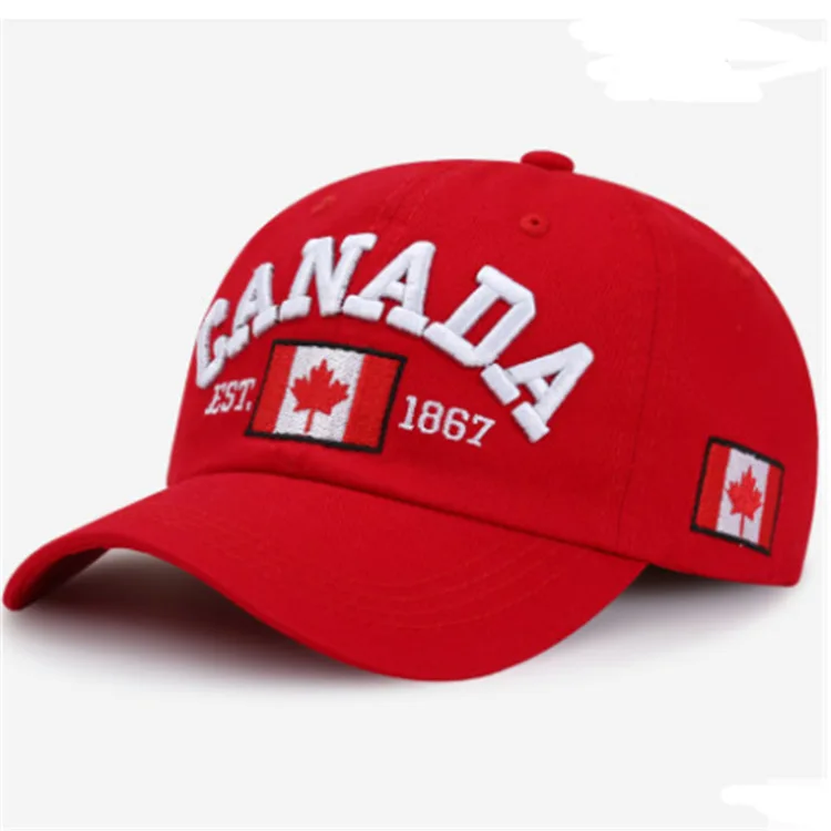 CANADA Embroidery Baseball Cap Breathable Cotton Golf Caps 2025 Fashion Casual Tennis Hat Comfortable Sports Casquette Visors