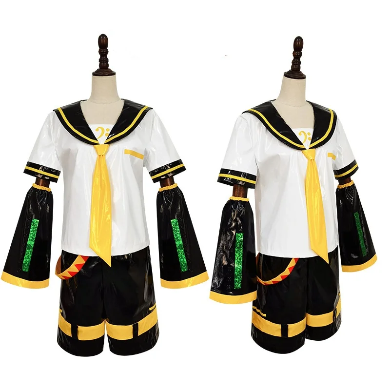 Cosplay Rin Len PU Uniforms Outfits Cosplay Costume