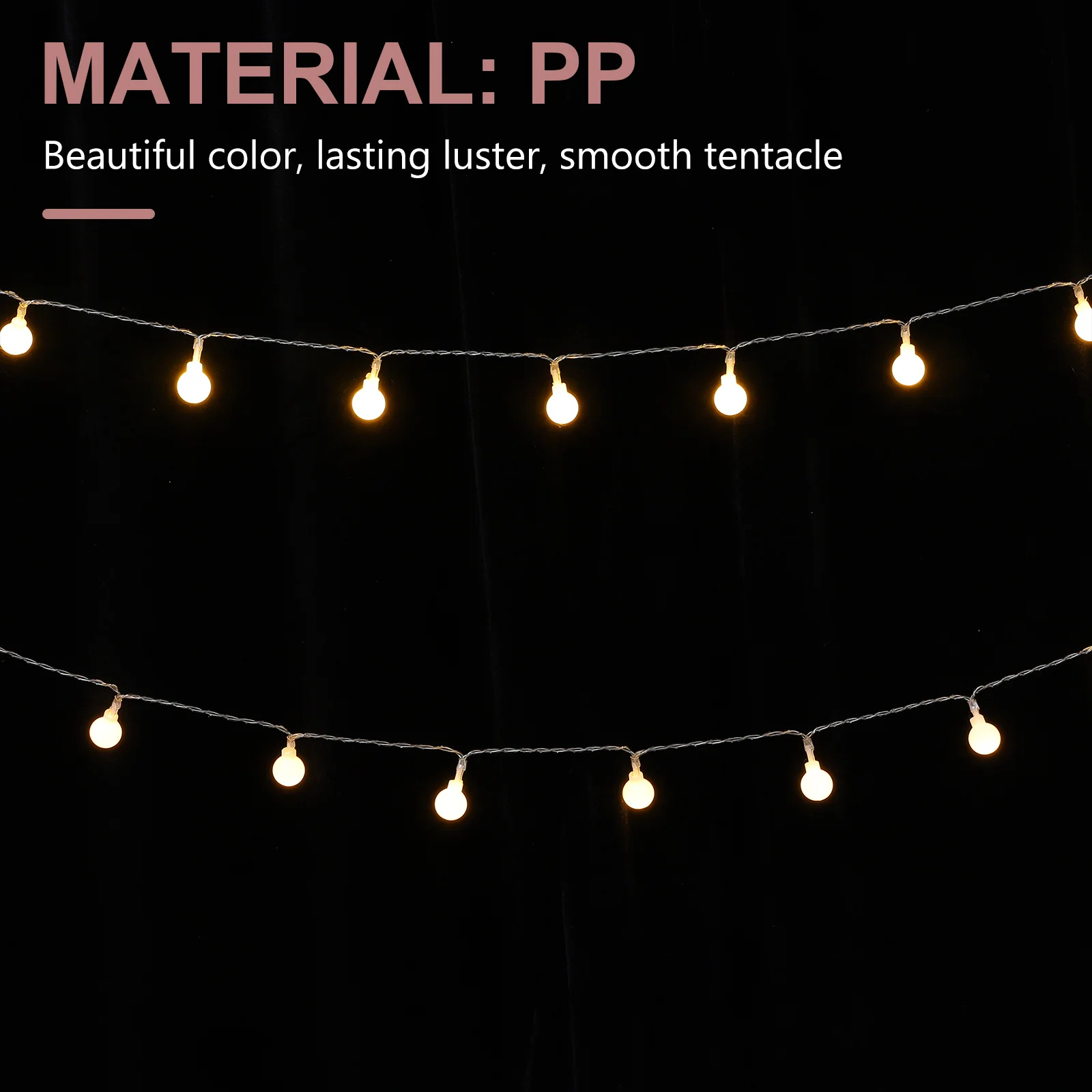 

Round Ball Light String 33Ft LED Soft Glow String Lights for Indoor Outdoor Festive Decorations Xmas Wedding Events