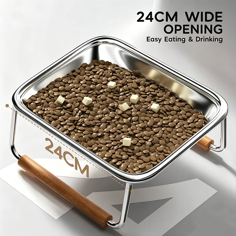 Royal Canin Food Medium - Stainless Steel Double Pet Bowl Anti-Tipping