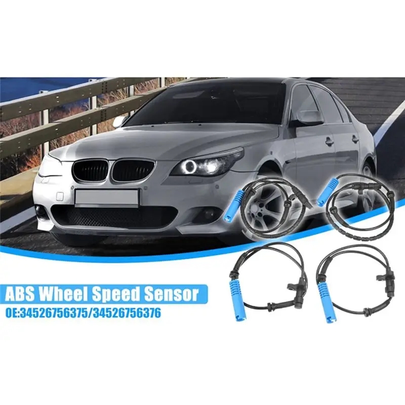 AEA7-4PCS السيارات اليسار واليمين ABS الاستشعار لسيارات BMW E39 525 528 540 34526756375 34526756376 #6