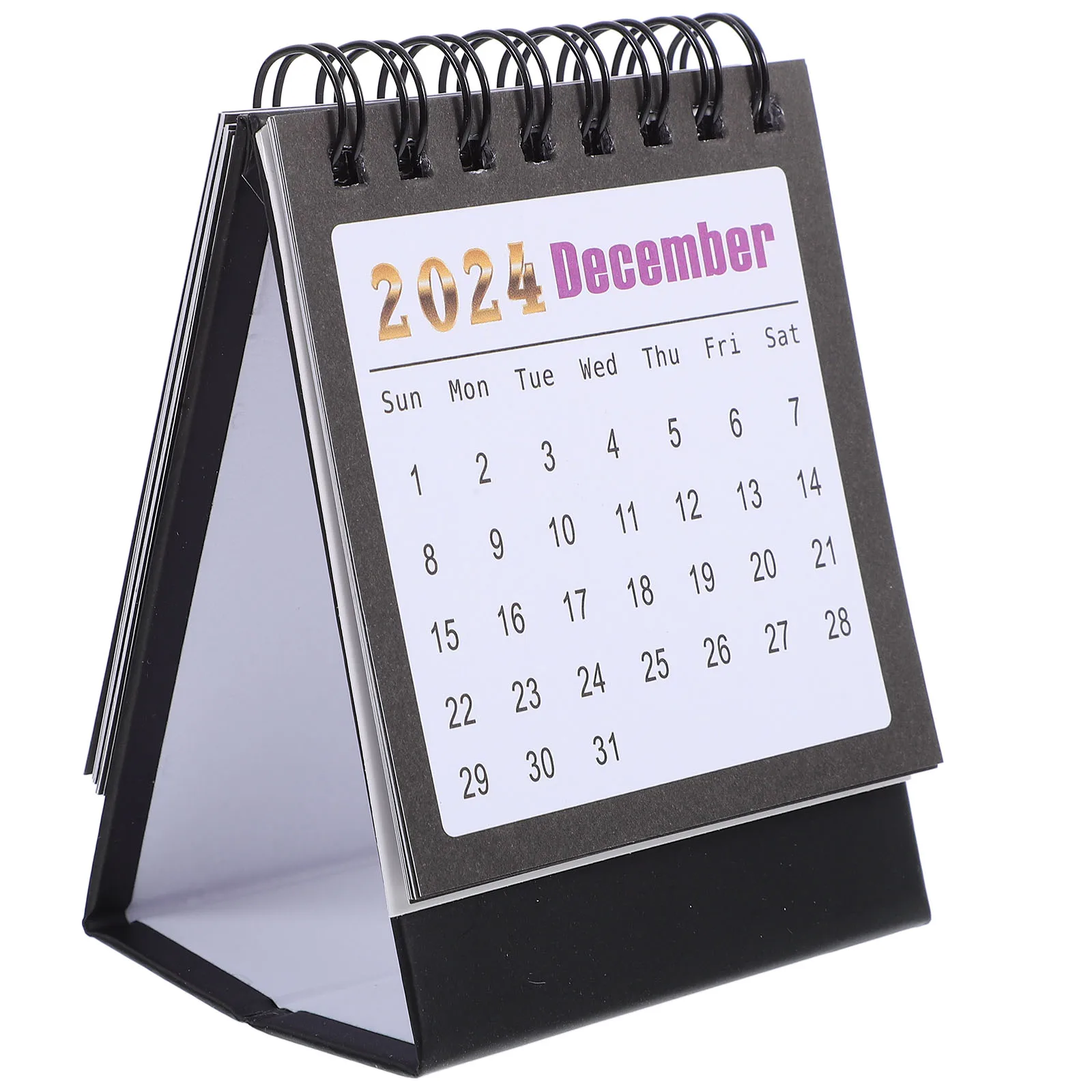 

Small Desk Mini Calendar Desktop Daily Calendars Simple Use Black Office
