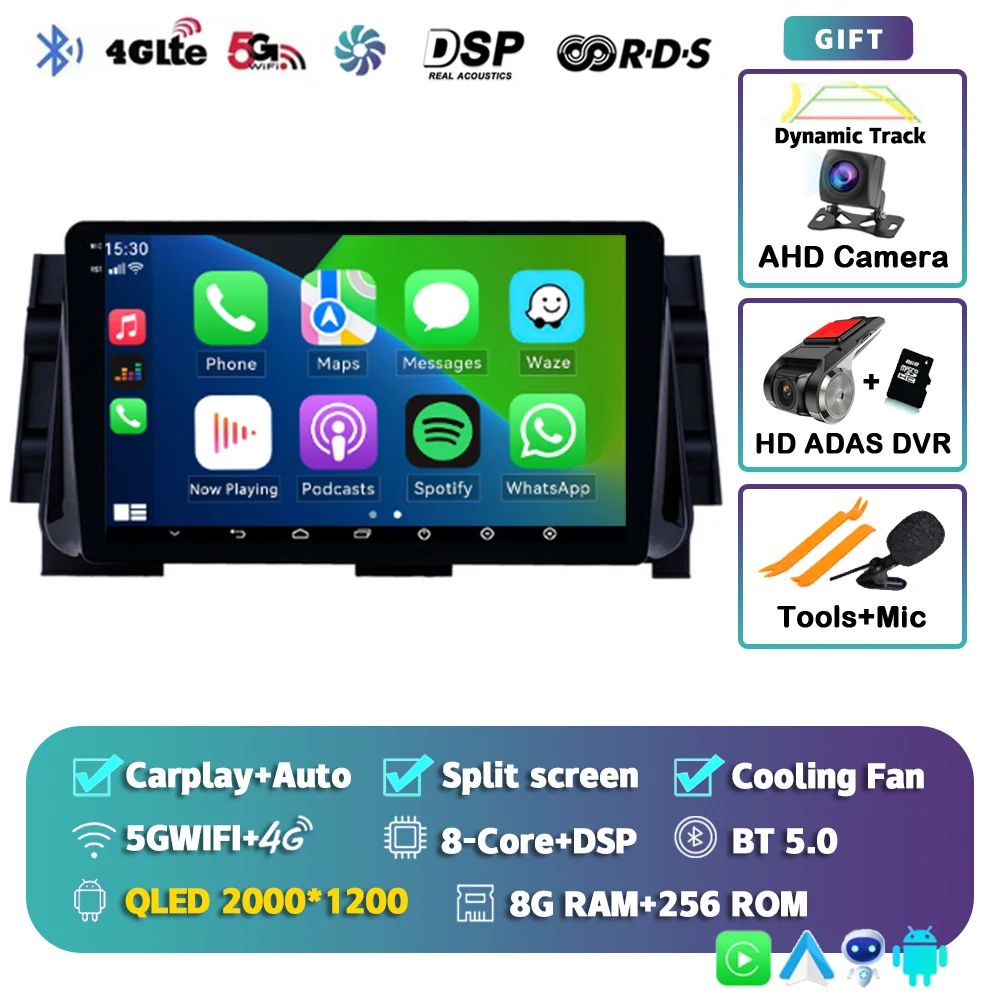 Qualcomm Snapdragon Android 15 Carplay Auto Radio Multimedia Speler Voor Nissan Kicks Micra P15 2016-2020 Dsp Autoradio GPS