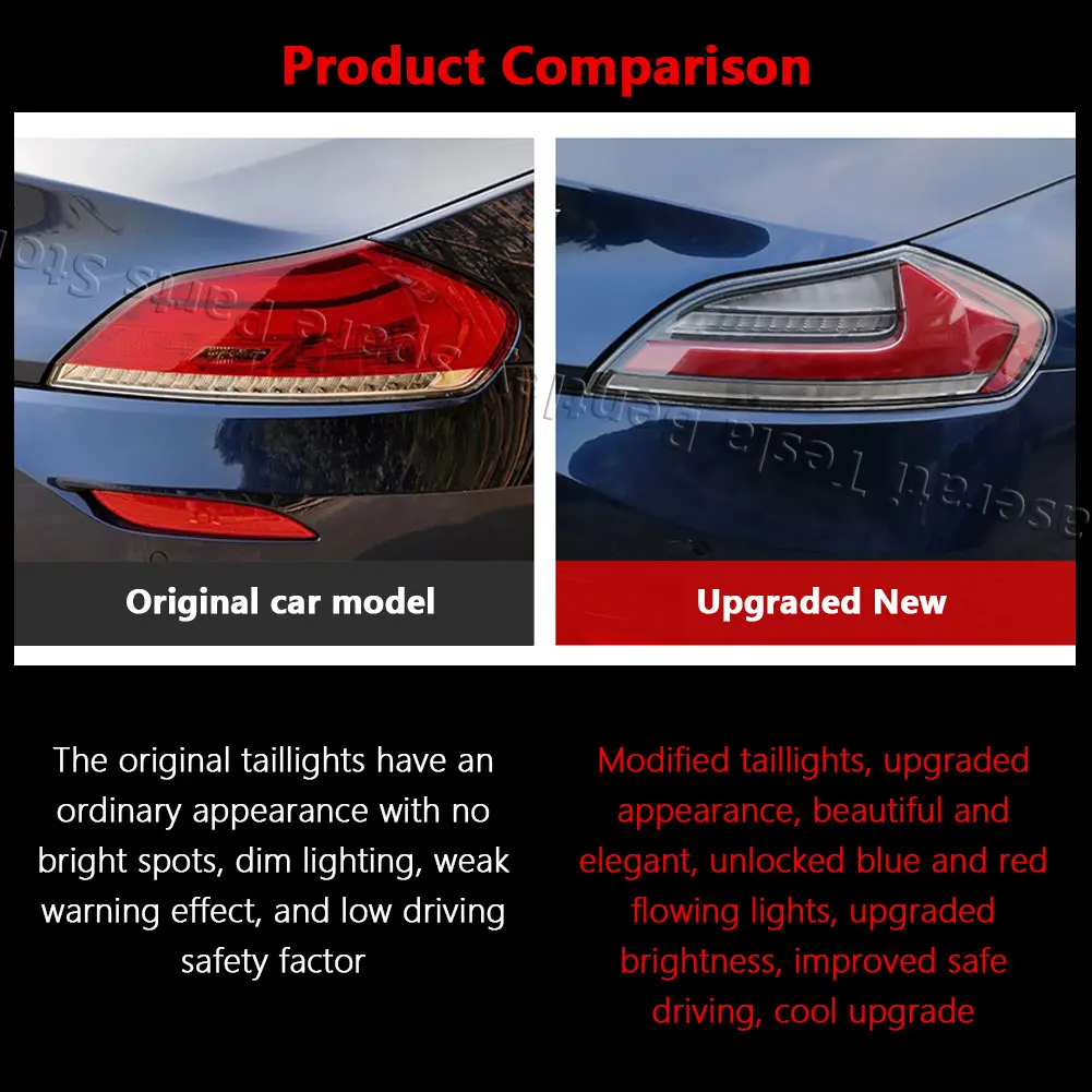 For BMW Z4 Taillight Assembly E89 2009-2016 LED Modified Dynamic Flowing Rear Brake Turn Tail Light Car Lamp Accessory