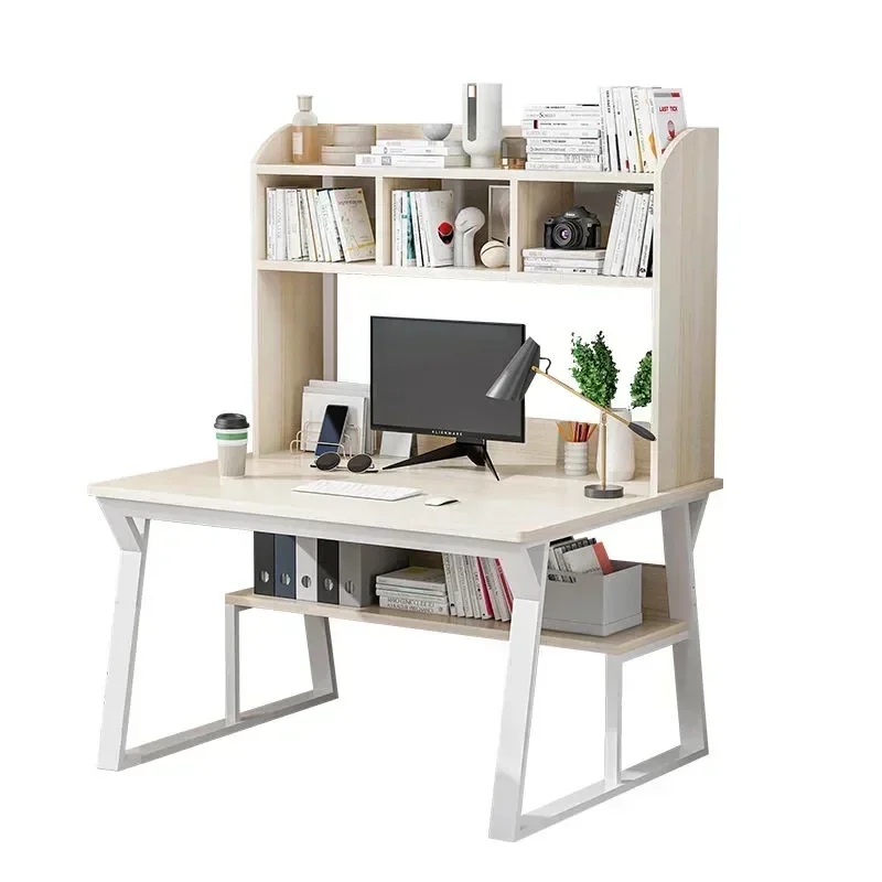 Durable Computer Desktop Desk Bookshelf Combination Household Simple Bedroom Junior High School Student Rental Room Office