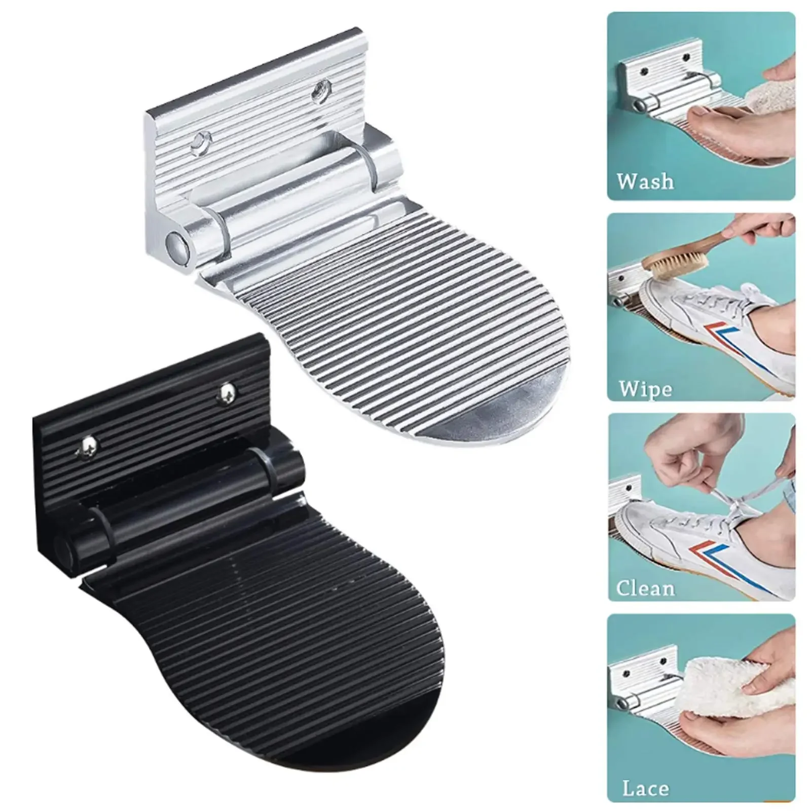 Shower footstool for shaving legs aid non-slip and rust-proof footrest requires drilling repeatable bathroom accessories