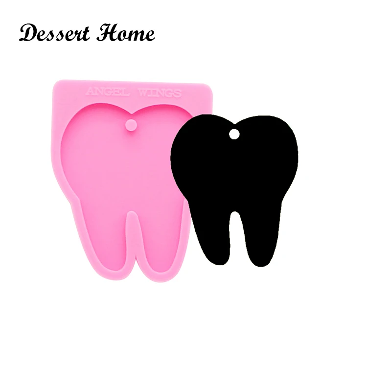 

DY0159 УФ Смола силиконовые зубная литейная форма формы для эпоксидной смолы для DIY брелок ювелирные изделия делая инструменты блестящие смолы пресс-формы