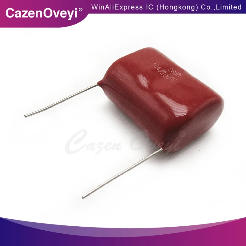 5piece CBB81 High Voltage Capacitor 104J2000V Foot Spacing 25 Ultrasonic Capacitor 2000V104J P=25MM