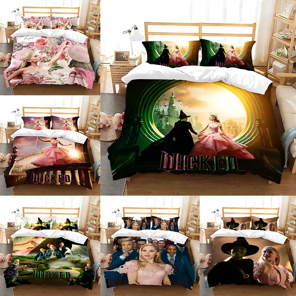 Wicked Witch Bedding Sets Movie Bed Cover Comforter Duvet Cover Pillow Case 2-3 Pieces Sets Teenagers Children's Gifts