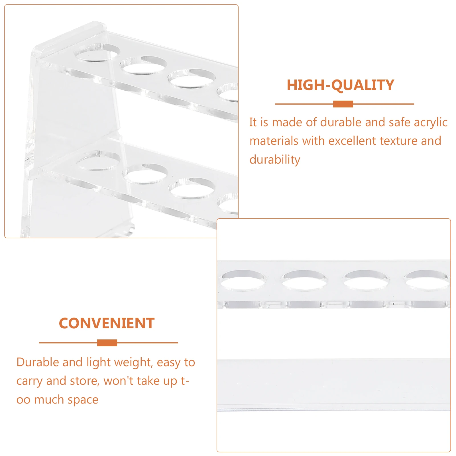 

12-Hole AcrylicTest Tube Rack 2 Layer Light Holder Organizer Stand for Laboratories Gumballs Candy Pens Storage