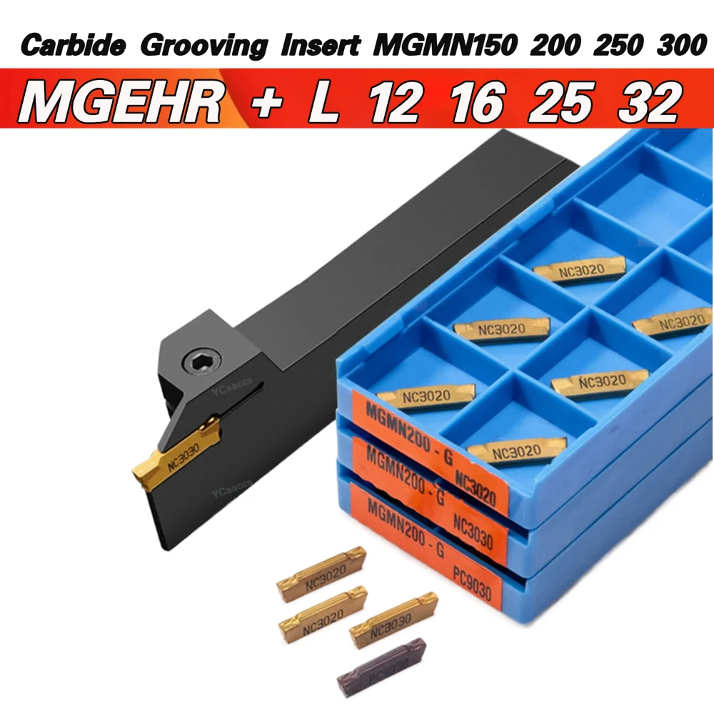 Full Series Grooving Tool Holder MGEHR1212 MGEHR1616 MGEHR2020 MGEHR2525 Carbide Grooving Insert MGMN150 MGMN200 MGMN300 MGMN400