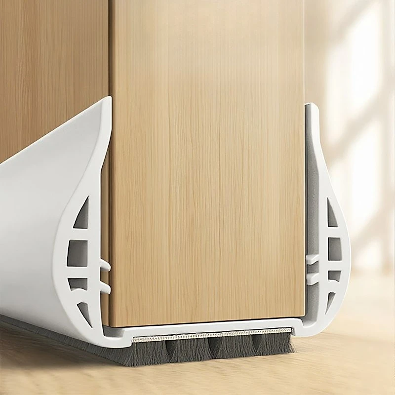 

Silent Door Sealing Strip with Brush Windproof Dustproof Insectproof Thickened PVC Door Draft Stopper Bottom Weather Stripping