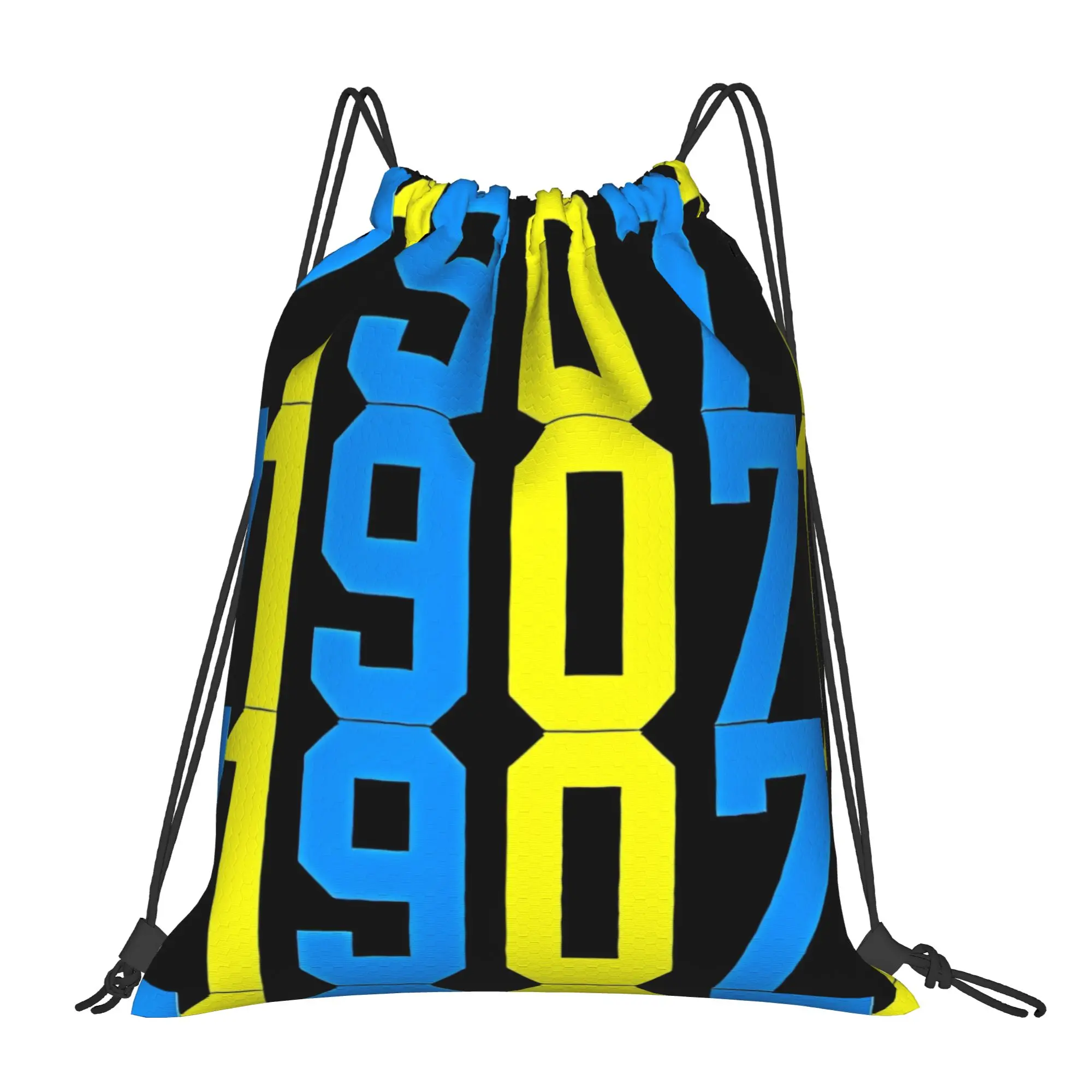 Fenerbahcee 1907 Striped Portable Sports Riding Gym Drawstring Storage Sporty Backpacks