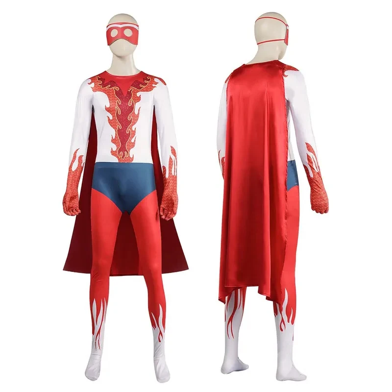 

Adult Halloween Megamind Super Hero Metro Man Cosplay Jumpsuits Costume fg8'.