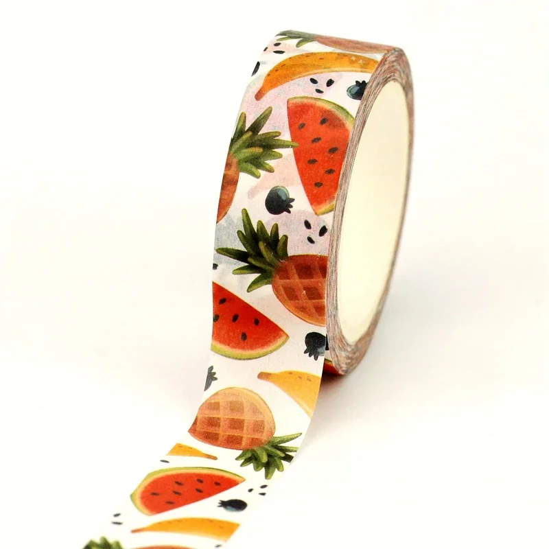

Новинка, 1 шт., 10 м, деко, милая лента с арбузом, ананасом, бананом, васи для рукоделия, скрапбукинга, журналов, клейкая маскирующая лента, канцелярские принадлежности