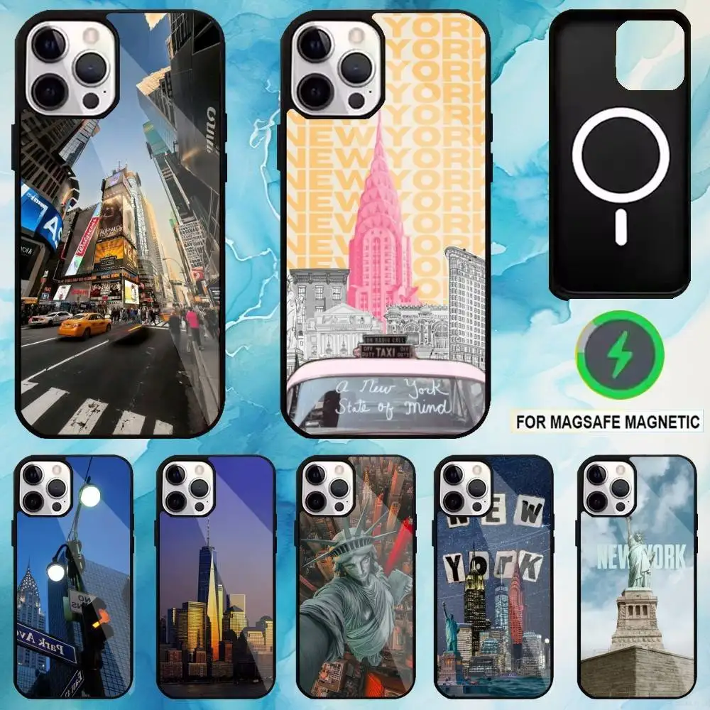 

New York Central Phone Case For iPhone17,16,15,14,13,12,11 Plus,Pro Max Magnetic For Magsafe Wireless Charging