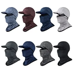 Sunscreen Face Cover Sun Hood Hat UV Protection Ice Silk Headgear for Men Women Cycling Climbing Running Sunscreen Riding Hood