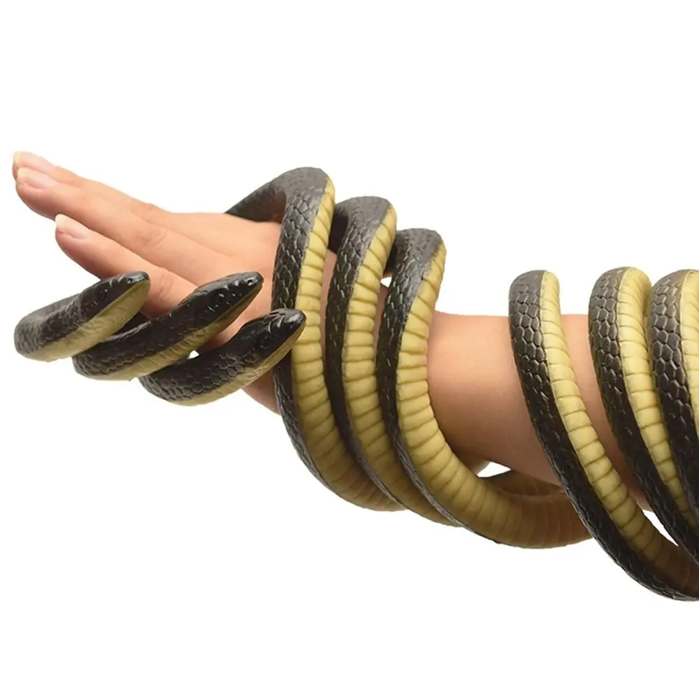 Serpiente realista grande de 1,23 m, serpiente Artificial realista aterradora, extensible, provocación de amigos, simulación de Anaconda al aire libre