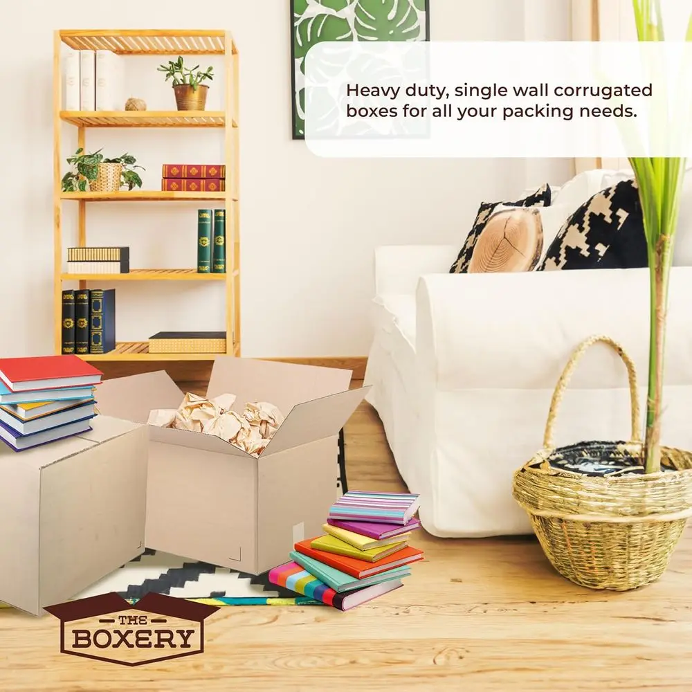 25-Pack Durable Large Book Storage Boxes, 16x12x10 Inches