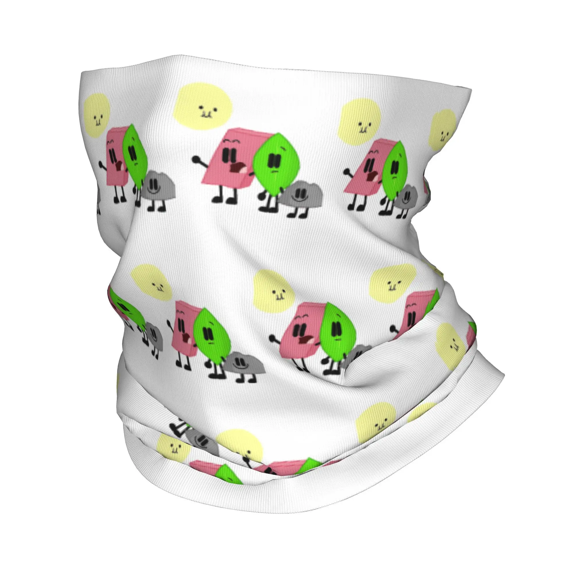 BFDI الجنون الجنون، جميع الشخصيات باندانا غطاء الرقبة قناع مطبوع وشاح متعدد الوظائف عقال المشي لمسافات طويلة الصيد للجنسين