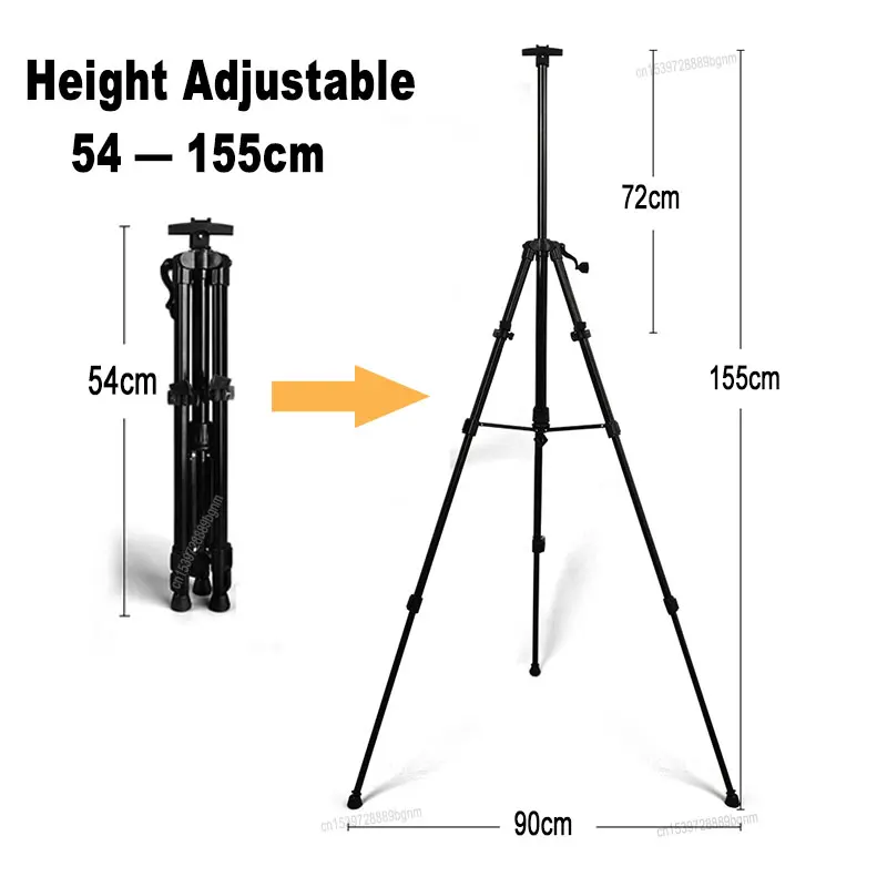 حامل رسم معدني قابل للطي للسفر في الهواء الطلق رف عرض ثلاثي القوائم مع حقيبة للفنان رسم فني هدية للطلاب