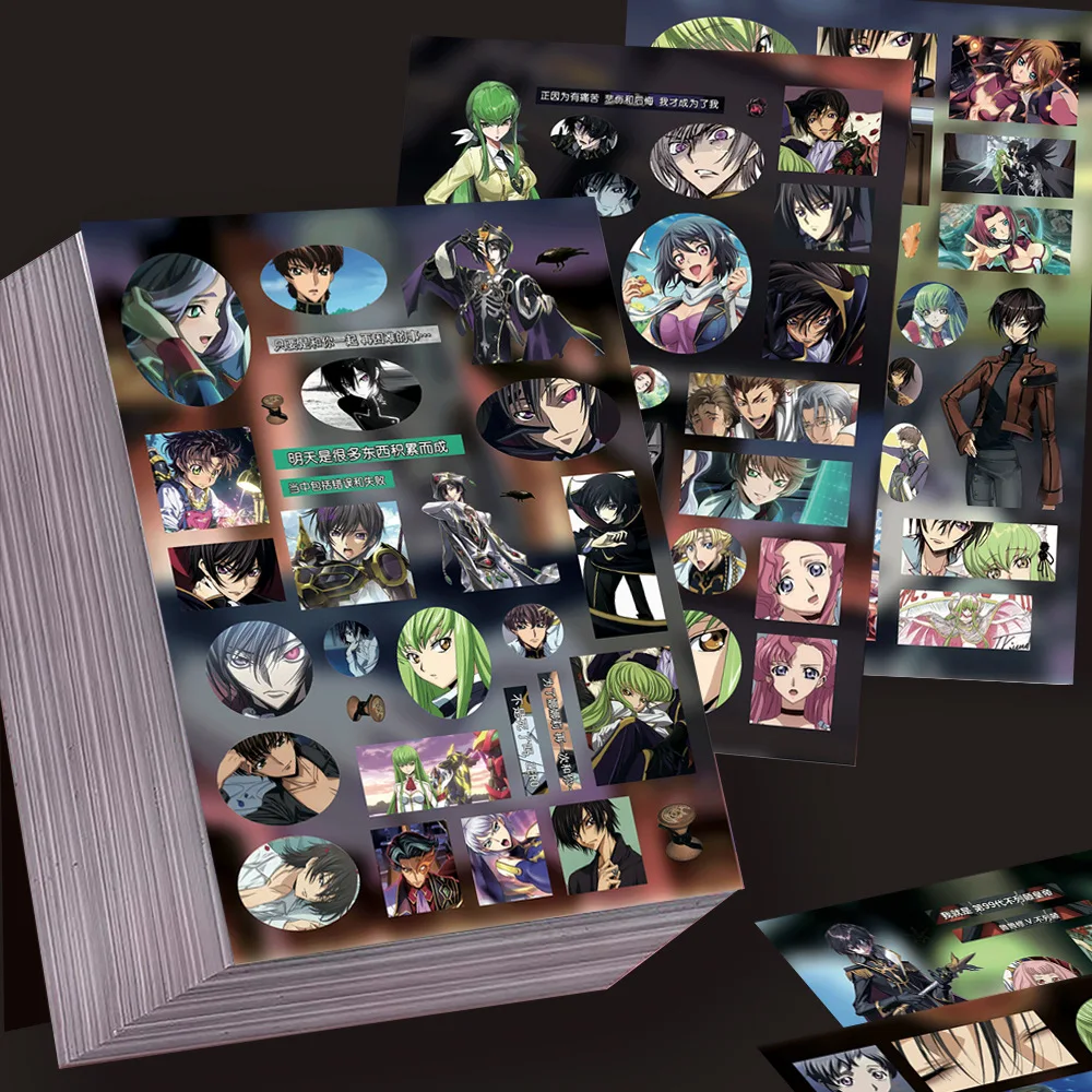 

8cs Anime Code Geass Stickers Waterproof Vinyl Graffiti Decals For Laptop Phone Guitar Luggage Bike Skateboard Diy Decoration