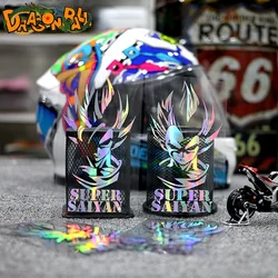 Dragon Ball Colorful Laser Sticker Son Goku Vegeta IV Trunks Car Decoration Retrofit Reflective Sticker Children's Toy Gift