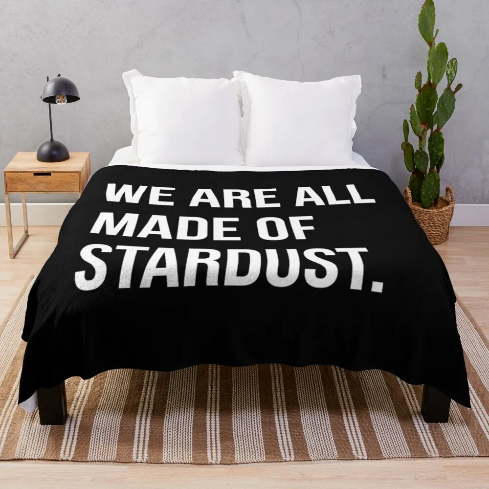 

Мы все сделано из Stardust - минималистичный типографический дизайн, одеяло, мягкие одеяла для детей, фланелевые детские одеяла
