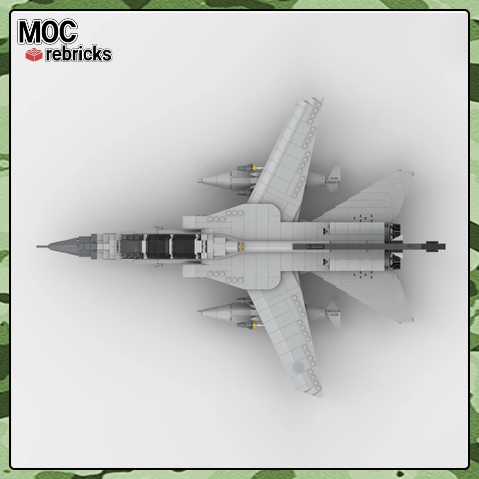 MOC Military Serie Panavia Tornado ADV F.3 Kämpfer Baustein Modell Bricks Sammlung DIY Spielzeug für Kind Weihnachten Geschenke