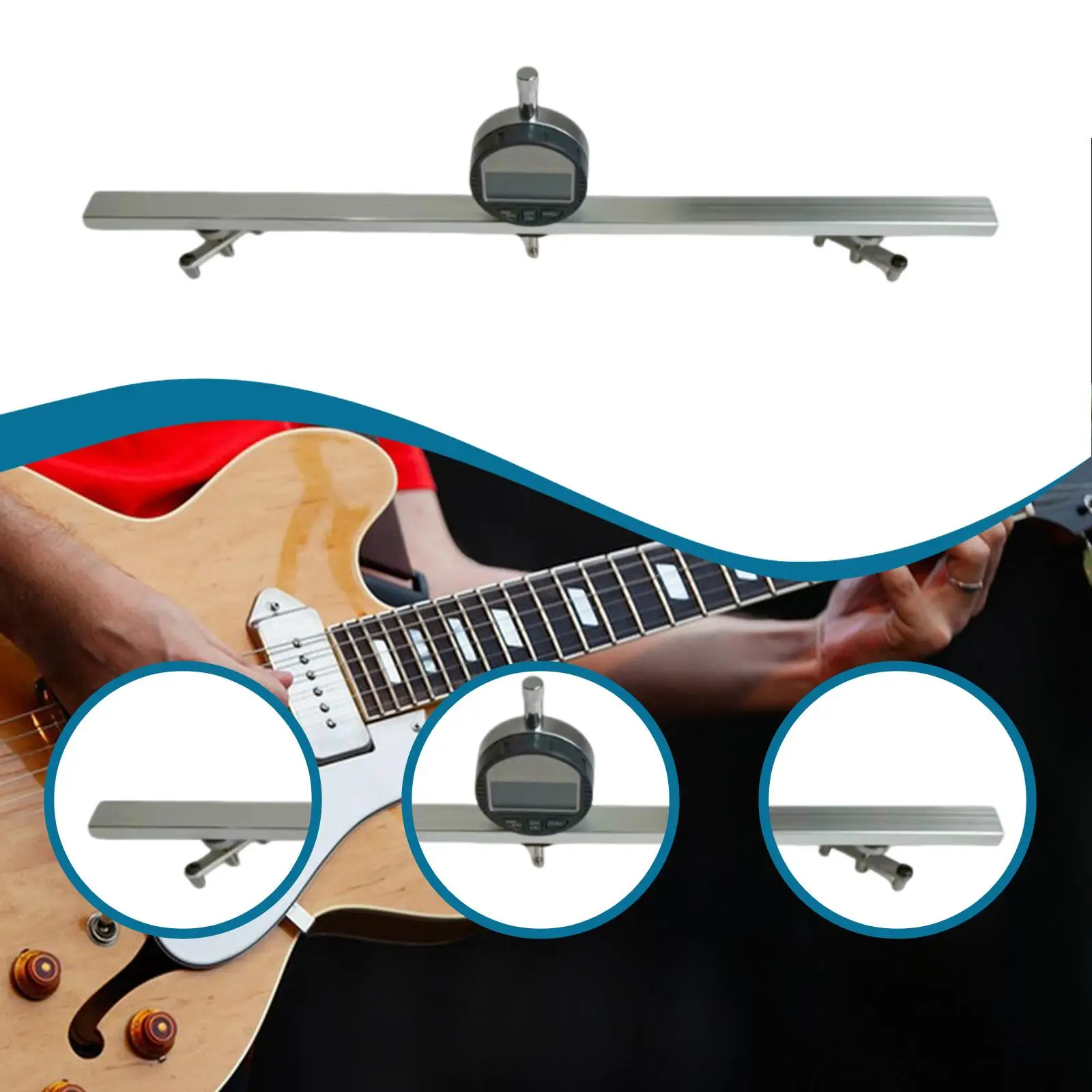 Neck Relief Gauge Rod 18.11inch Precision Comfort Repair Tools Measurement Tool Measuring Ruler for Classical Acoustic