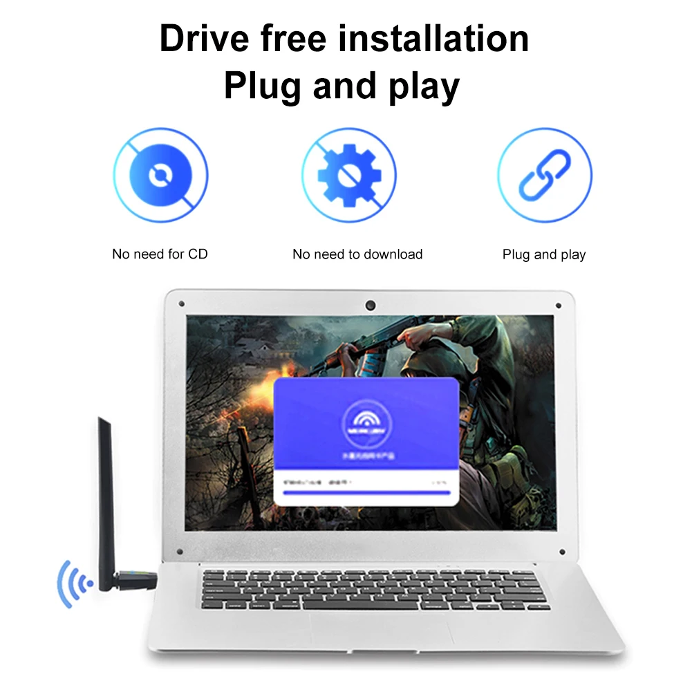 WIFI 6 USB WiFi アダプター WPA3 セキュリティ 2.4 グラム 286Mbps WIFI 信号受信機ドライバー無料 AX286M ワイヤレスアダプター Windows 7/10/11 用