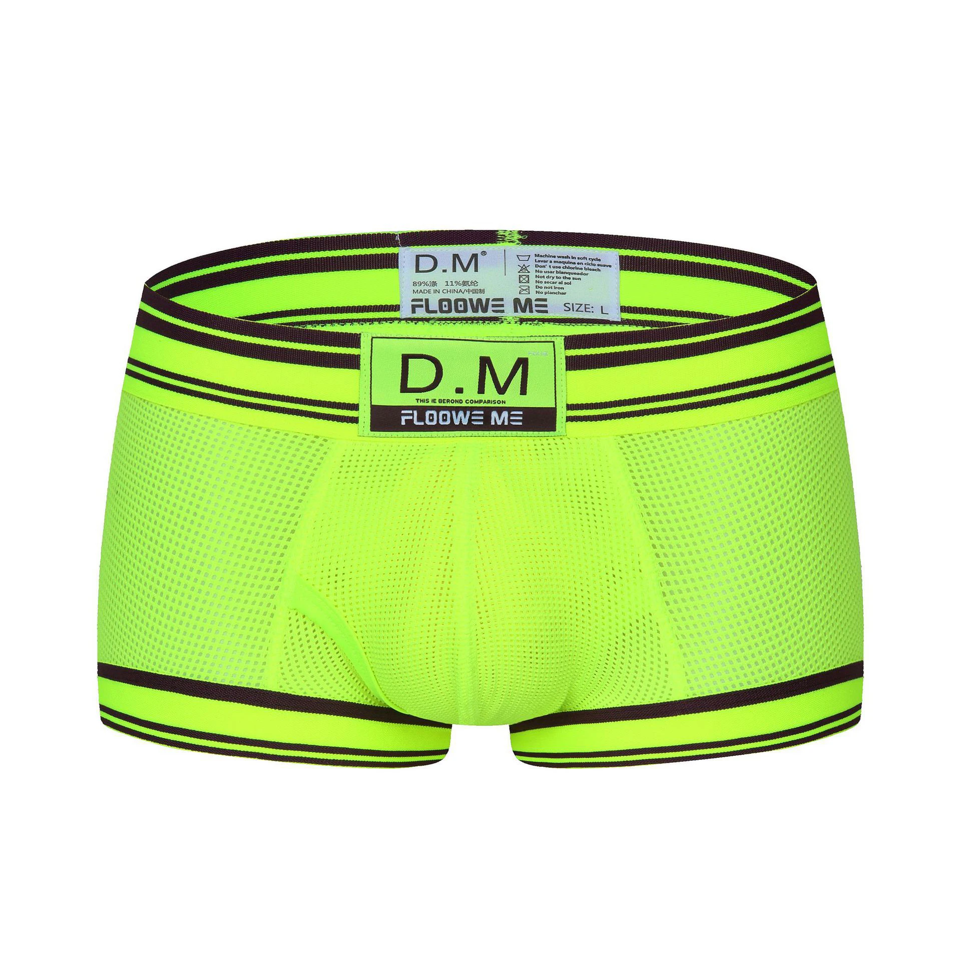 Intimo da uomo Mesh Cool Boxer Pouch Design convesso Quattro angoli Sport comodi sotto pantaloncini Mutandine per uomo Ragazzi