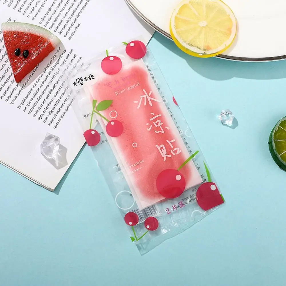 Creative Mint Fruit Gel Summer Cool Paste Printed Cartoon Ice Paste Cute Hydrogel Heat Prevention Stickers Heatstroke