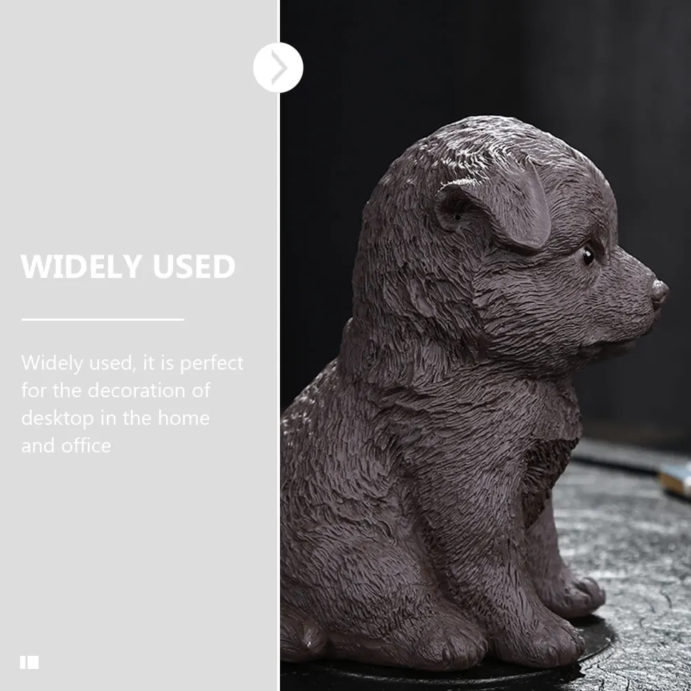 

Lifelike Purple Sands Puppy Ornament Adorable Desktop Adornment Creative Design Widely Used for Home Office Decor