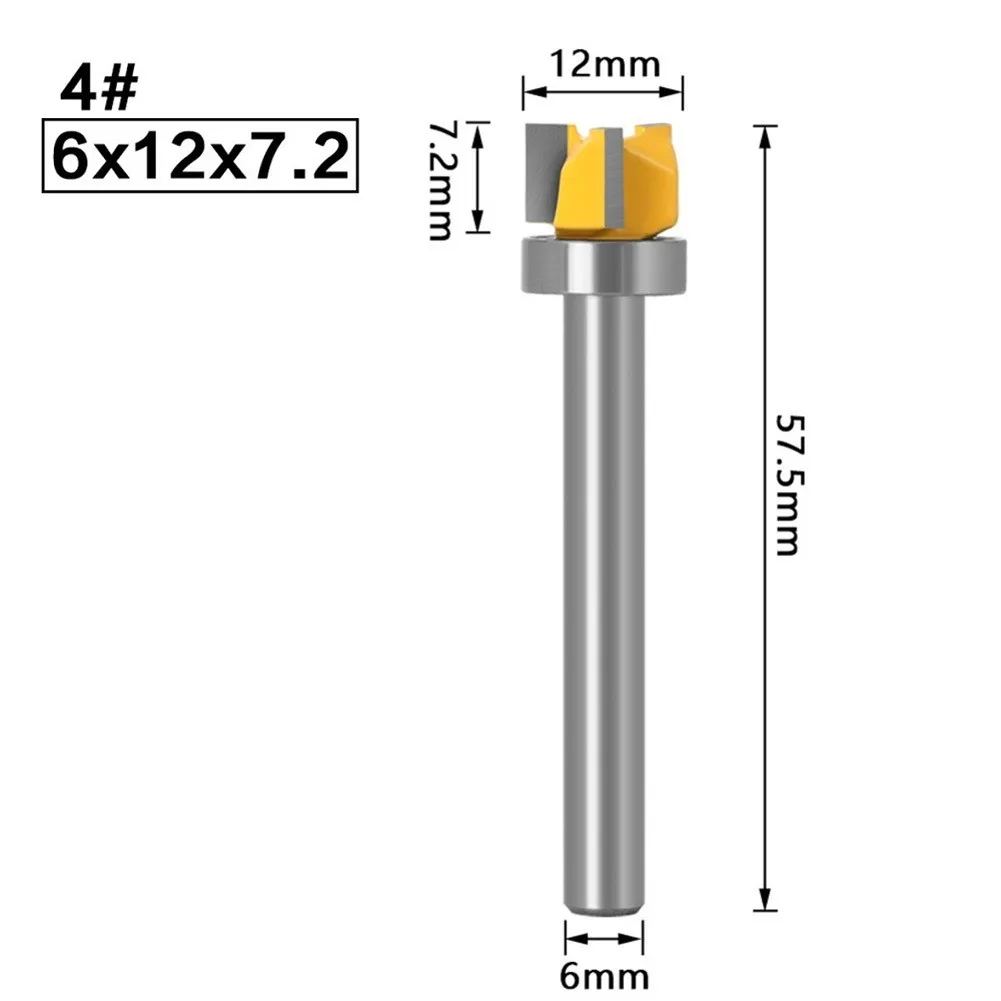 High Quality Hot Practical Router Bit Routing Woodworking Workshop 6mm Shank Alloy Steel Carbide Tipped Cutter Equipment