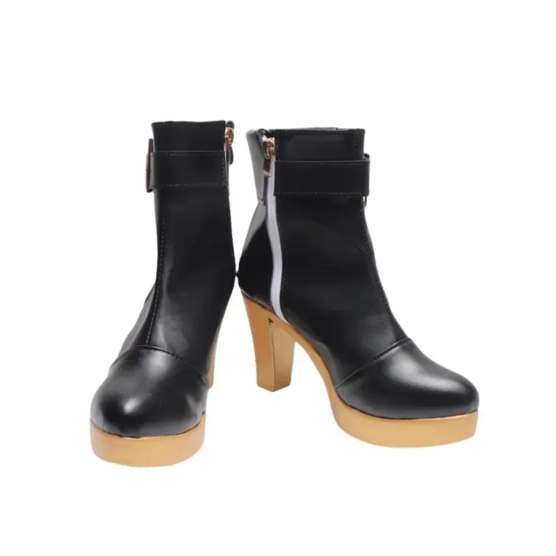 

Game Zenless Zone Zero Hoshimi Miyabi Cosplay Black Boots Halloween Party Women Roleplay Girl Shoes Comic Exhibition High Heelsv