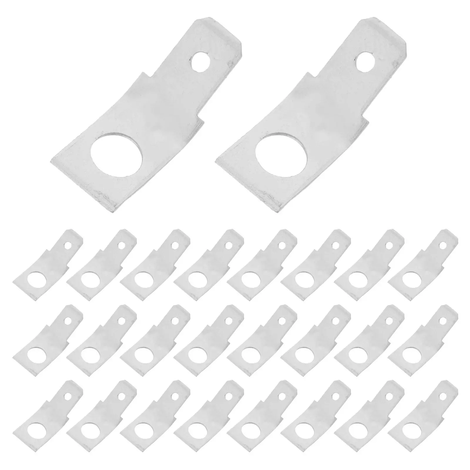 100Pcs Brass Male to Male Spade Connectors Wear Resistant Quick Disconnect Electrical Coupler for Automotive Marine Speaker Rv