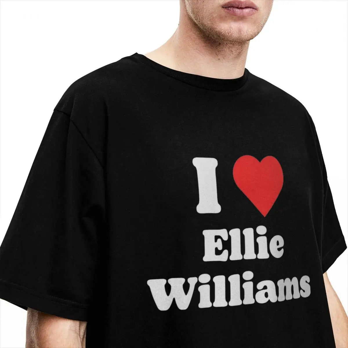 I Love Ellie Williams T-Shirt for Men Crew Neck 100% Cotton T Shirt The Last of Us Game Short Sleeve Tee Shirt Gift Idea Clothes