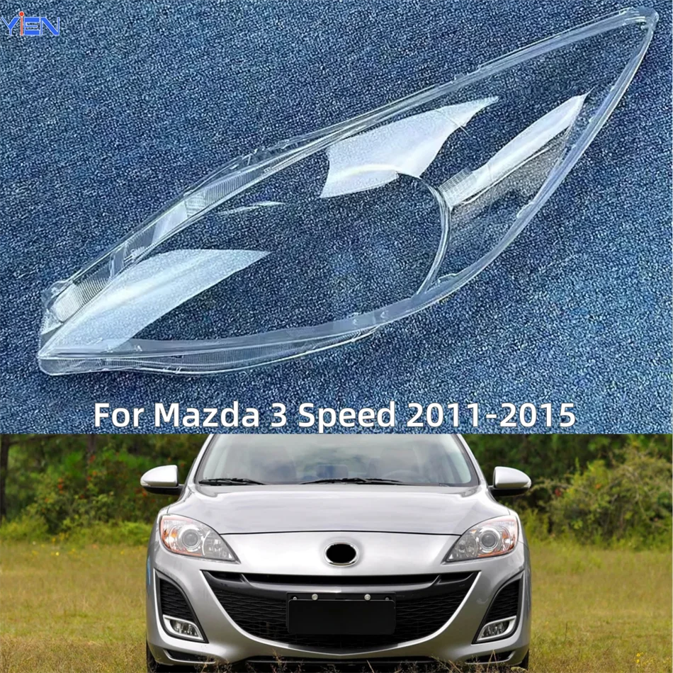For Mazda 3 Speed 2011 2012 2013 2014 2015 Car Decorations Accessories Headlights Lights Glass Transparent shell