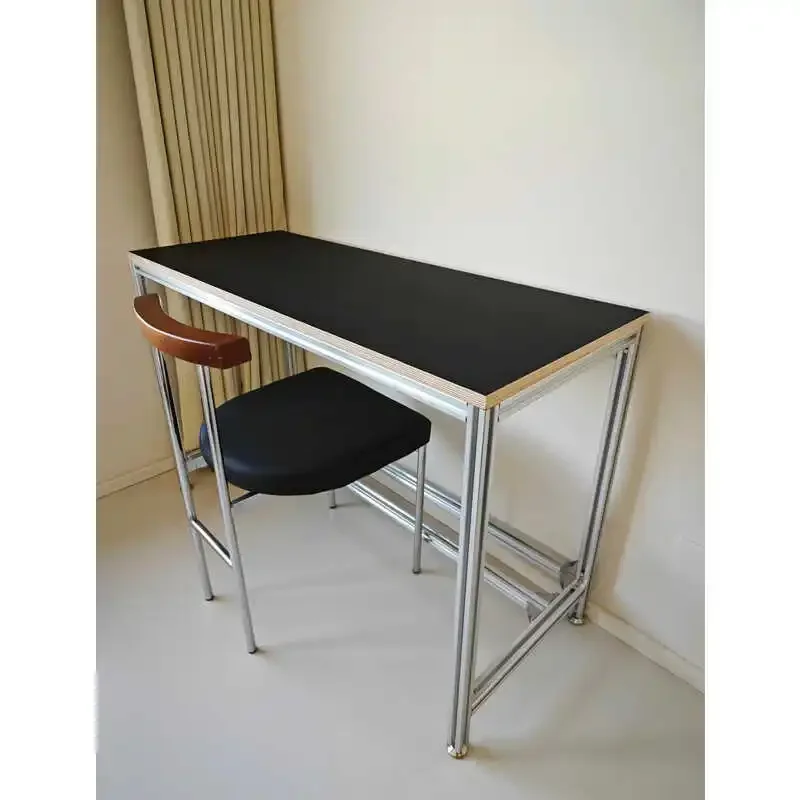 Black desk Small apartment workbench Home office Computer desk Single person