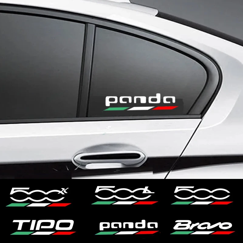 

2Pcs Car Body Sticker For Fiat Abarth 500 500X 500e Punto Bravo Argo Tipo Panda Accessories