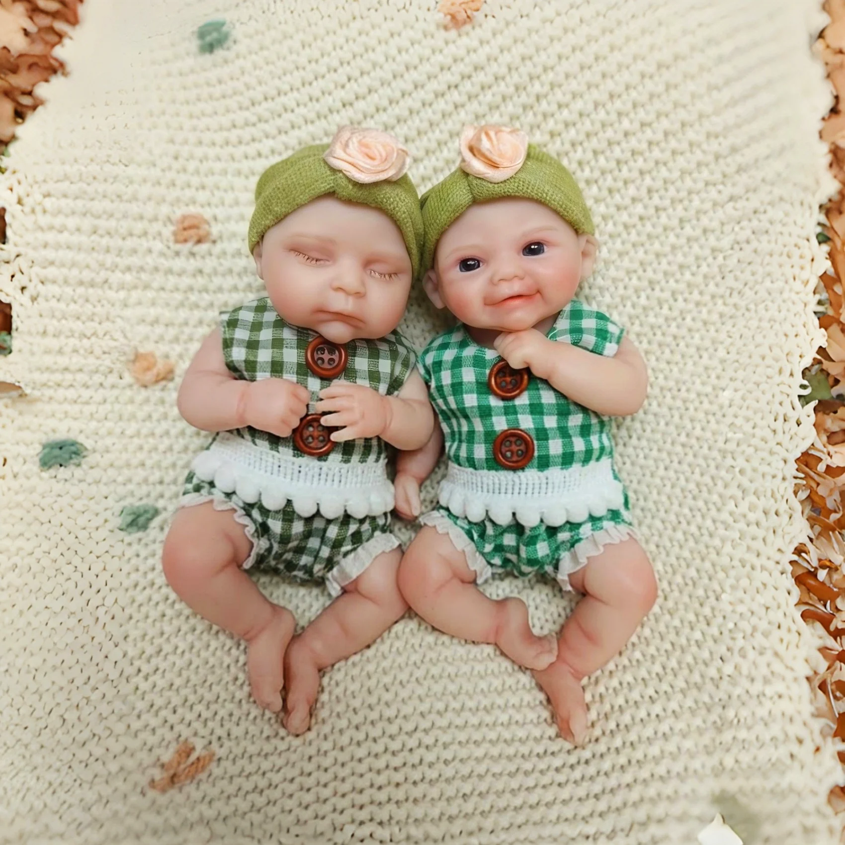 

1Pc 6 Inch Chubby Vivienne/Peaches Silicone Reborn Baby Doll Washable Body Girl Adorable Silicone Doll Birthday/Christmas Gift